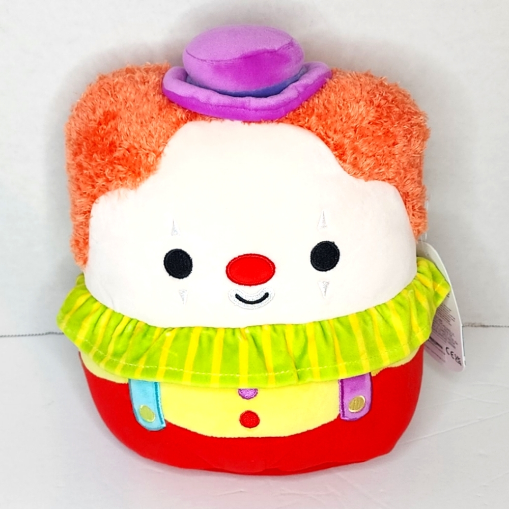 BIMBI 🤡 8" Smiley Orange & Red Colorful Clown 2025 Squishmallow Kelly Toy NWT